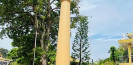 Replica of Ashoka Pillar Unveiled at Waskaduwa Sri Subhuthi Viharaya, Sri Lanka